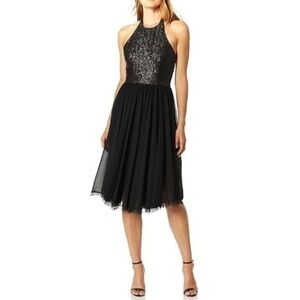 Dress The Population Dress Tatiana Sequin Halter Midi Dress